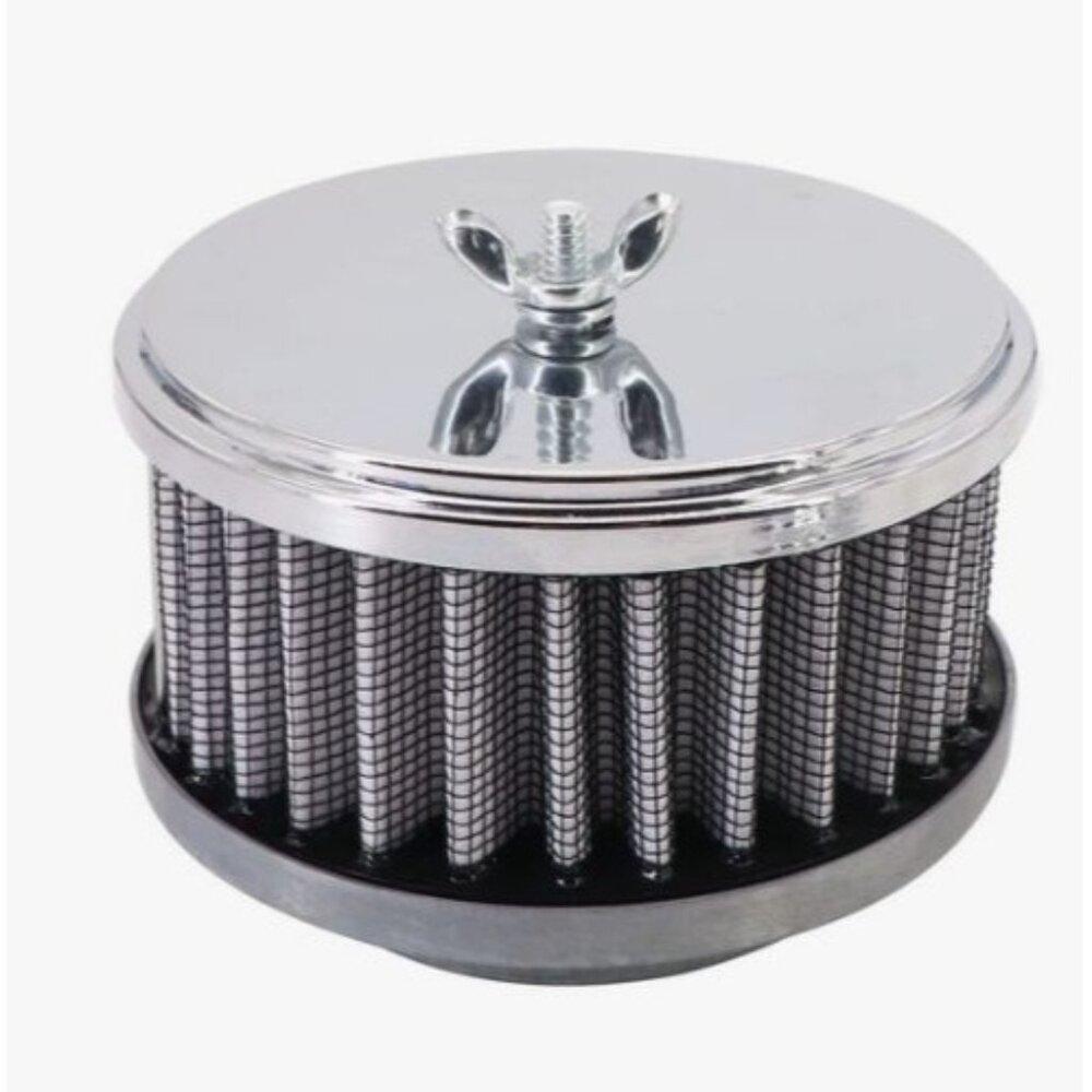Chrome Air Cleaner Filter Filter 4" x 2" assembly for carburetor W/ 2 5/8" 2 5/1